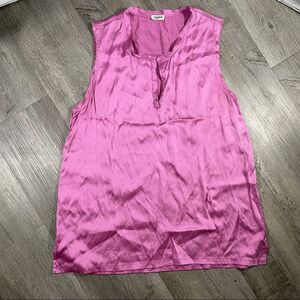 L'AGENCE Sleeveless Silk Blouse